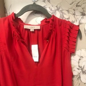 NWT red loft blouse